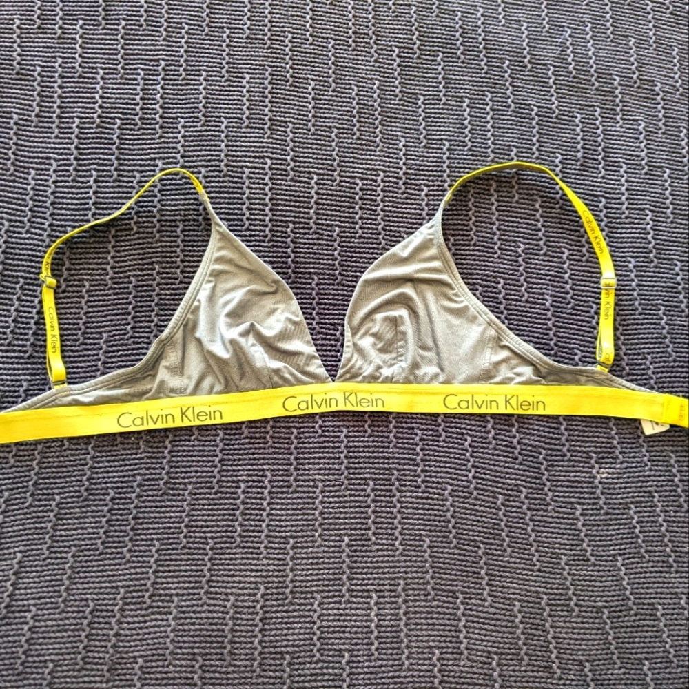 CALVIN Green & Grey Bralette M
